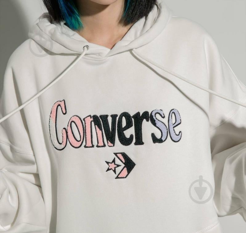 Джемпер Converse Oversized Chenille Patch Hoodie 10022349-A01 р. L білий - фото 3