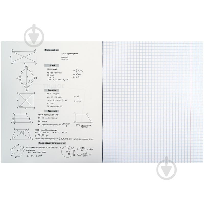 Тетрадь школьная 48 листов клетка геометрия 8 шт. K21-240-03 KITE - фото 2