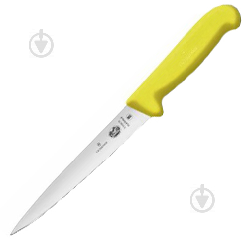 Ніж кухонний Fibrox Filleting Flex 18 см жовтий 5.3708.18 Victorinox - фото 1