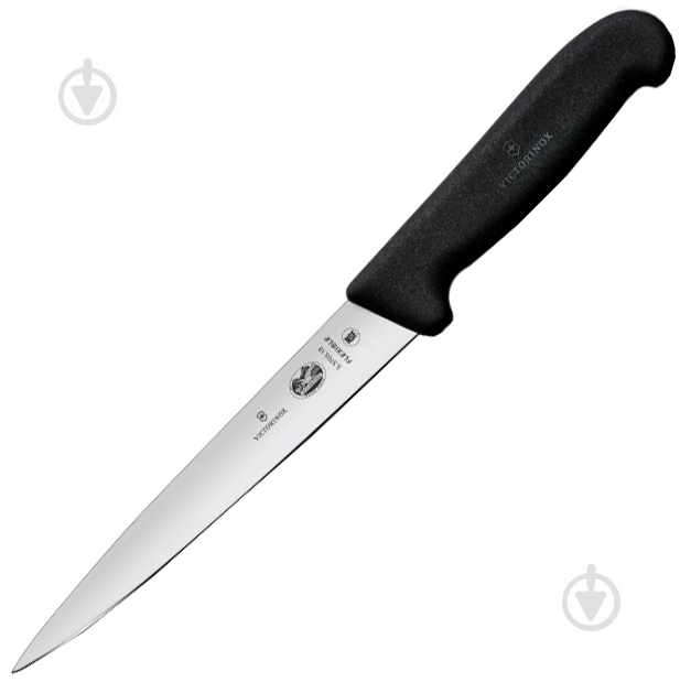 Ніж кухонний Fibrox Filleting Flex 18 см чорний 5.3703.18 Victorinox - фото 1