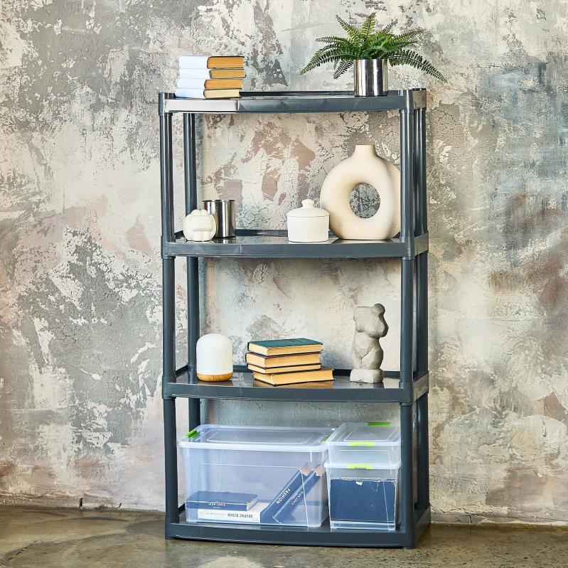 Стелаж 1800x370x820 мм Алеана граніт пластик полиці 5 шт. без покриття - фото 4