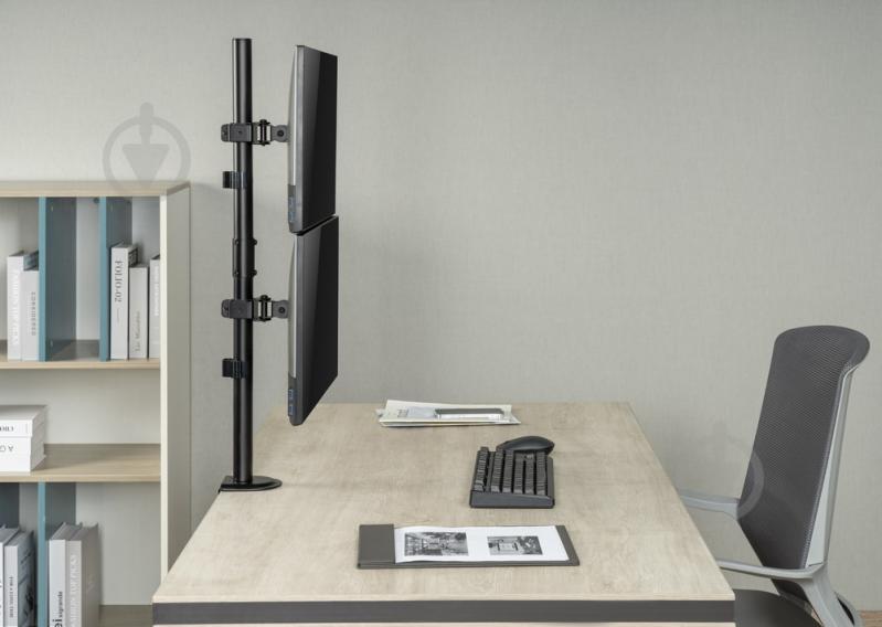 Крепление для монитора Gembird для 2 мониторов 17-32" (до 9 кг) MA-D2-02 поворотно-наклонные 17"-32" черный - фото 8 Крепление для монитора Gembird для 2 мониторов 17-32" (до 9 кг) MA-D2-02 поворотно-наклонные 17"-32" черный - фото 8