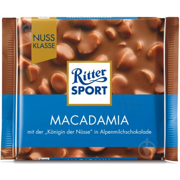 Шоколад Ritter Sport молочний з горіхом макадамія (22292107) 150 г - фото 1