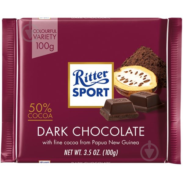 Шоколад Ritter Sport темний (22292108) 100 г - фото 1