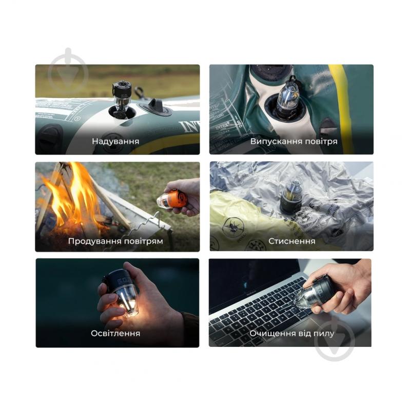 Насос портативный Flextail -фонарь кемпинговый Max Pump 3, черный - фото 6 Насос портативный Flextail -фонарь кемпинговый Max Pump 3, черный - фото 6