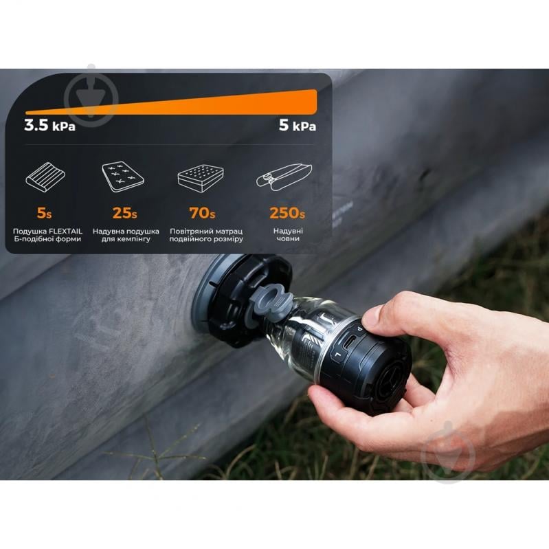 Насос портативный Flextail -фонарь кемпинговый Max Pump 3, черный - фото 5 Насос портативный Flextail -фонарь кемпинговый Max Pump 3, черный - фото 5