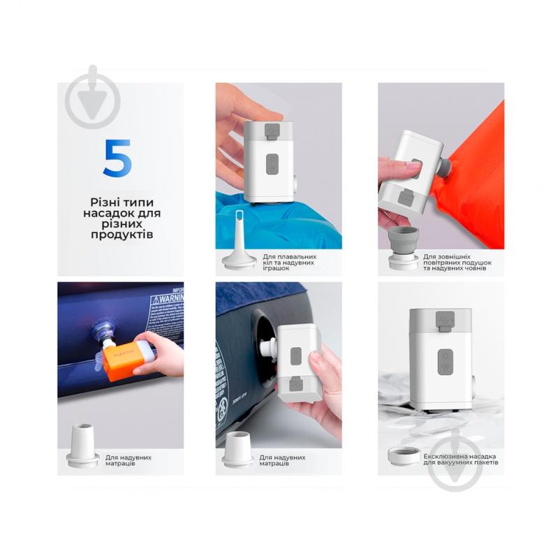 Насос портативный Flextail фонарь-powerbank кемпинговый Max Pump 2 Plus, оранжевый - фото 7 Насос портативный Flextail фонарь-powerbank кемпинговый Max Pump 2 Plus, оранжевый - фото 7