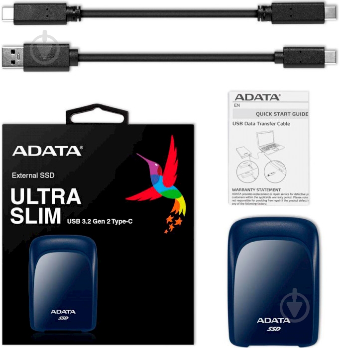 SSD-накопитель ADATA USB SC680 1920GB USB Type-C (ASC680-1T92U32G2-CBL) - фото 5