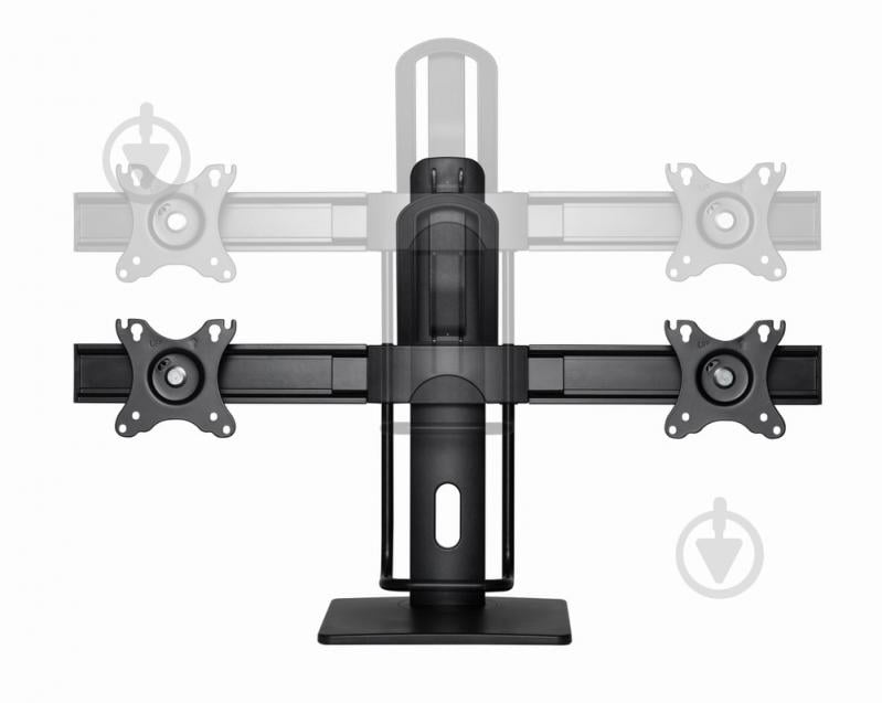 Кріплення для монітора Gembird 2 моніторів 17-27" (до 6 кг) MS-D2-01 поворотно-похилі 17"-27" чорний - фото 5