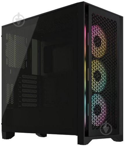 Корпус Corsair iCUE 4000D RGB AirFlow Tempered Glass Black (CC-9011240-WW) без БЖ - фото 2