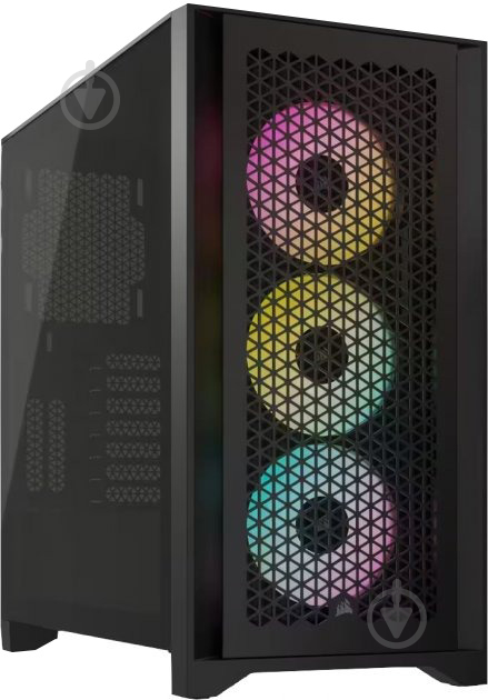 Корпус Corsair iCUE 4000D RGB AirFlow Tempered Glass Black (CC-9011240-WW) без БЖ - фото 1