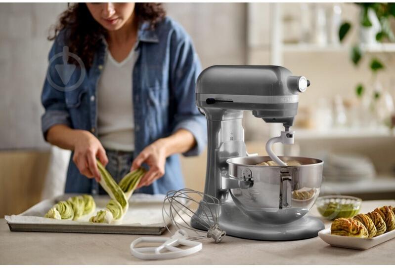 Кухонна машина KitchenAid Heavy Duty 5KSM55SXXECU 5.2 л з відкидним блоком, сріблястий - фото 6