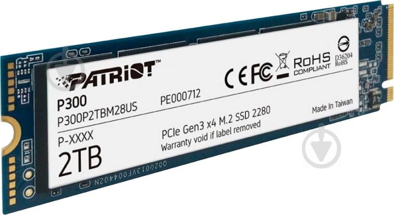 SSD-накопичувач Patriot M.2 NVMe PCIe 3.0 x4 2000GB M.2 M.2 3D NAND (P300P2TBM28) - фото 4