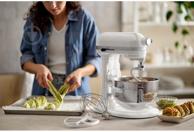 Кухонная машина KitchenAid Heavy Duty 5KSM55SXXEWH 5.2 л с откидным блоком, белый - фото 9