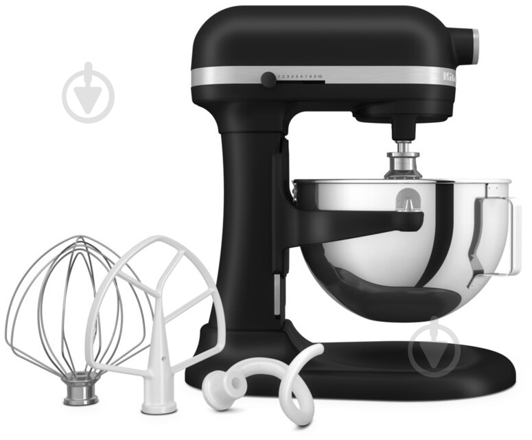 Кухонна машина KitchenAid Heavy Duty 5KSM55SXXEBM 5,2 л з відкидним блоком, матовий чорний - фото 4