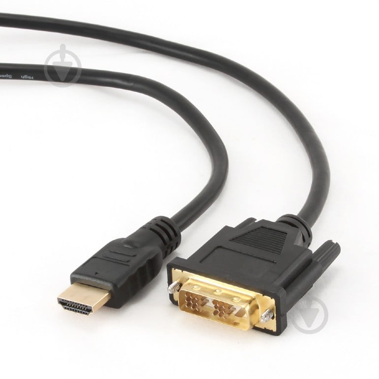 Кабель Maxxter V-HDMI-DVI-1M, HDMI на DVI 1 м черный (V-HDMI-DVI-1M) - фото 2