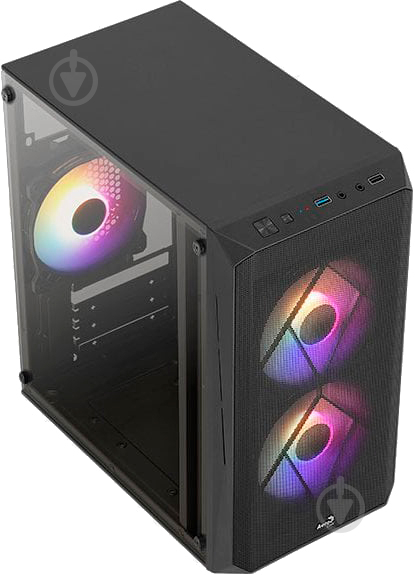 Корпус AeroCool CS-107-A-BK-v2 (ACCS-PC14032.11) Black + БП VX Plus 500 500W - фото 14