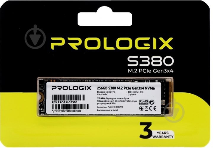 SSD-накопитель PrologiX S380 256GB M.2 PCI Express 3.0 x4 TLC (PRO256GS380) - фото 4