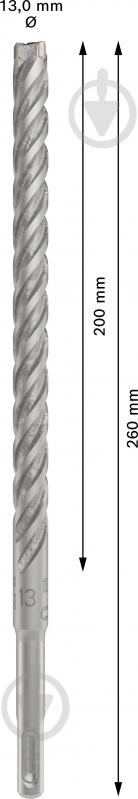 Бур Bosch 5X SDS-plus 13x200 мм 260 мм 2608833815 - фото 2