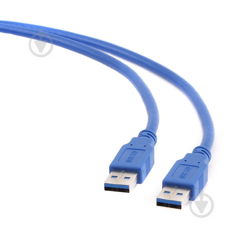 Кабель Maxxter USB3.0 A-тато/А-тато 0,5 м синій (U-AMAM3-0,5m) - фото 2