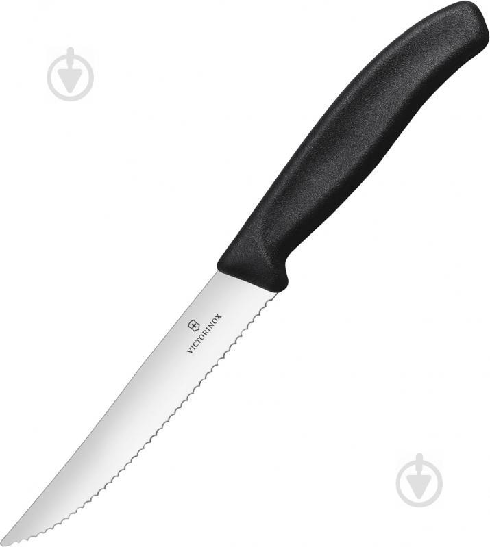 Ніж кухонний SwissClassic Steak&Pizza 12 см чорний 6.7933.12 Victorinox - фото 1