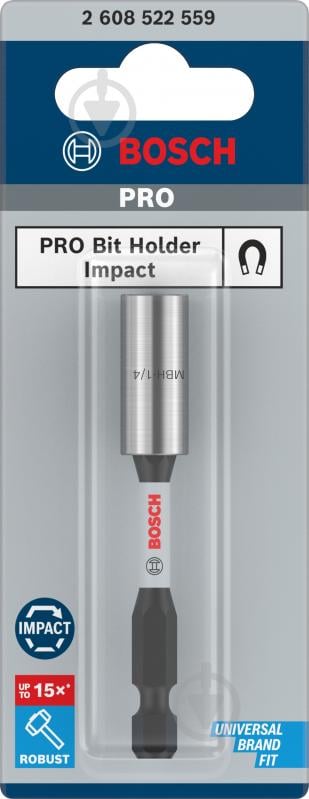 Держатель бит Bosch PRO Bit Holder Impact 75 мм 2608522559 - фото 5