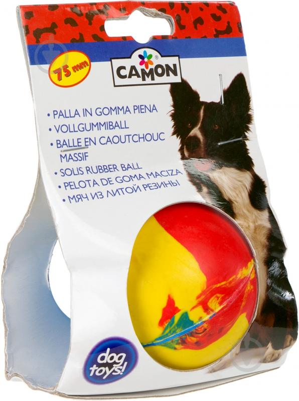 Игрушка для собак Camon Мяч №2 из литой резины d7 см - фото 2 Игрушка для собак Camon Мяч №2 из литой резины d7 см - фото 2