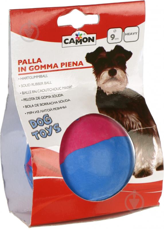 Игрушка для собак Camon Мяч №2 из литой резины d9 см - фото 2 Игрушка для собак Camon Мяч №2 из литой резины d9 см - фото 2
