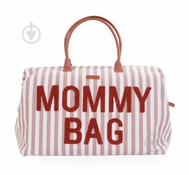 Сумка Childhome Mommy bag stripes nude/terracotta (CWMBBSTNR) - фото 1