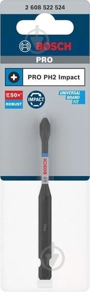 Бита Bosch PRO Phillips Impact PH2 90 мм 2608522524 - фото 1