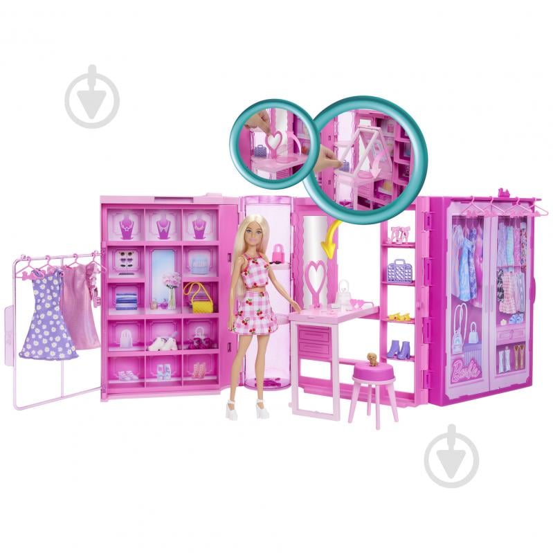 Набор с куклой Barbie Стильный гардероб с куклой HXD58 - фото 1