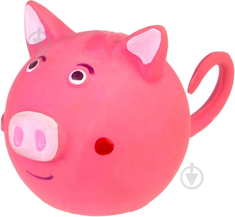 Игрушка для собак Camon Свинка круглая со звуком 8 см - фото 1