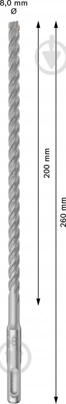 Бур Bosch 5X SDS-plus 8x200 мм 260 мм 10 шт. 2608833901 - фото 3
