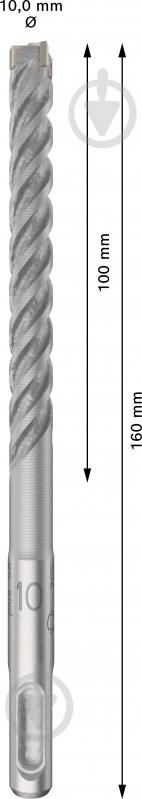 Бур Bosch 5X SDS-plus 10x100 мм 160 мм 10 шт. 2608833902 - фото 2