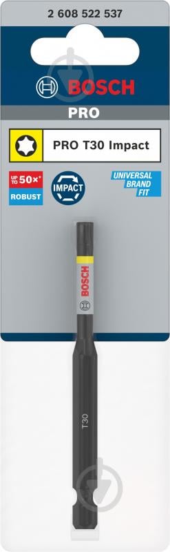 Бита Bosch PRO Impact 1/4 T30x90 мм 2608522537 - фото 4 Бита Bosch PRO Impact 1/4 T30x90 мм 2608522537 - фото 4
