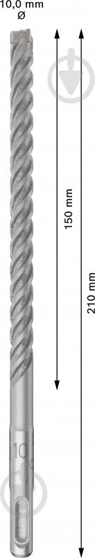 Бур Bosch 5X SDS-plus 10x150 мм 210 мм 10 шт. 2608833903 - фото 2