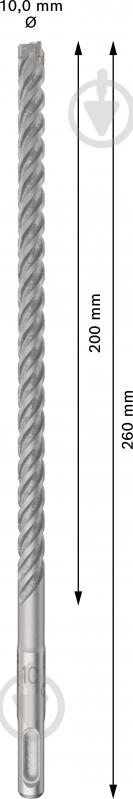 Бур Bosch 5X SDS-plus 10x200 мм 260 мм 10 шт. 2608833904 - фото 2