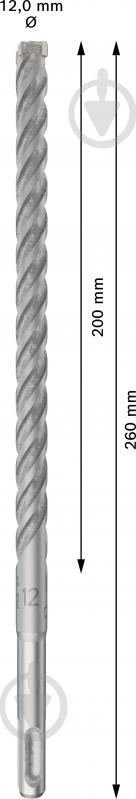 Бур Bosch 5X SDS-plus 12x200 мм 260 мм 10 шт. 2608833907 - фото 2