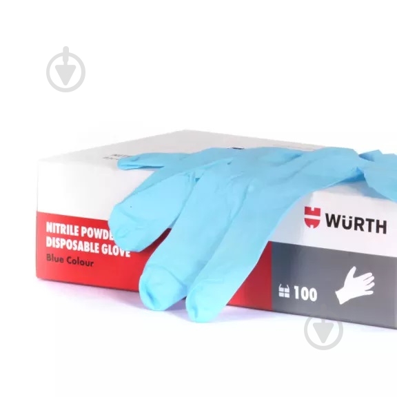 Перчатки медицинские WURTH одноразовые нитриловые CAT III р. XL 100 шт./уп. - фото 2