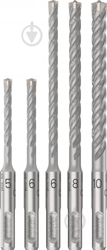 Набор буров Bosch 5X SDS-plus 5x110 мм 5 шт. 2.608.833.910 - фото 1