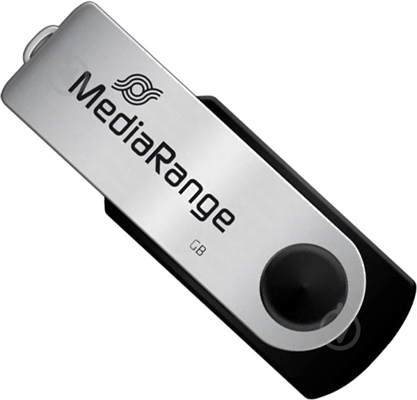 Флеш-память USB MediaRange 64 ГБ USB 2.0 black/silver (MR912) - фото 1