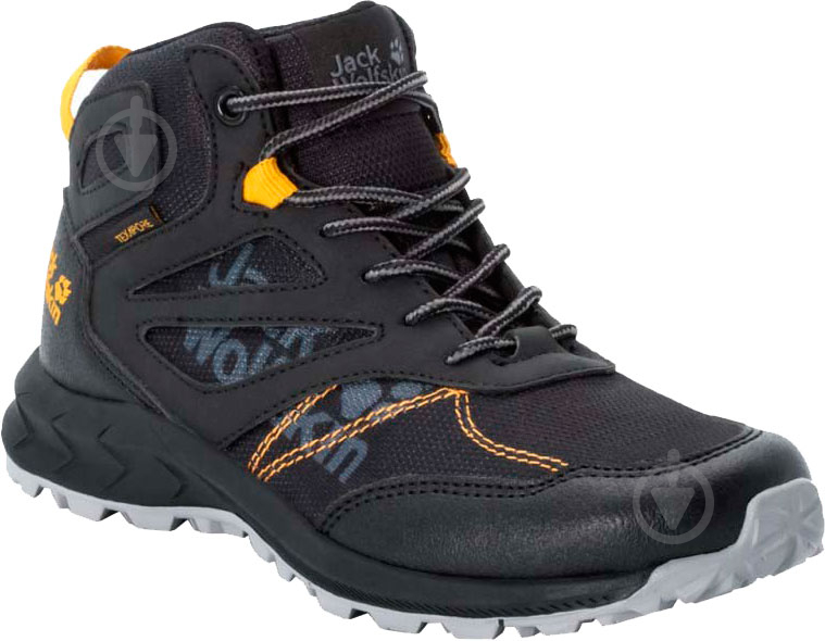 Черевики Jack Wolfskin WOODLAND TEXAPORE MID K 4042151-6055 р.33 чорний жовтий - фото 1