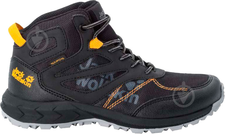 Черевики Jack Wolfskin WOODLAND TEXAPORE MID K 4042151-6055 р.33 чорний жовтий - фото 2