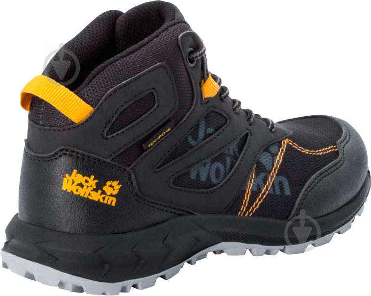 Черевики Jack Wolfskin WOODLAND TEXAPORE MID K 4042151-6055 р.33 чорний жовтий - фото 4