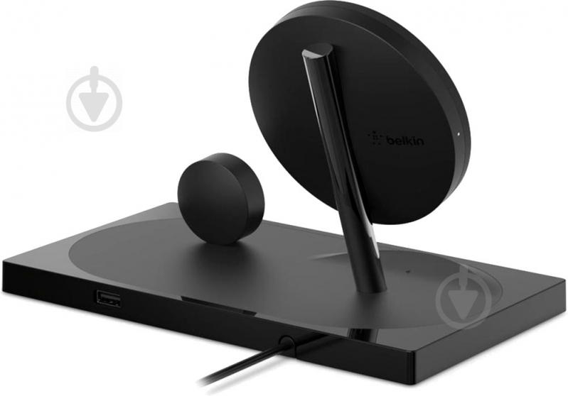 Беспроводное зарядное устройство Belkin 2-in-1 Wireless Pad/Stand/Apple Watch (F8J234VFBLK-APL) - фото 2