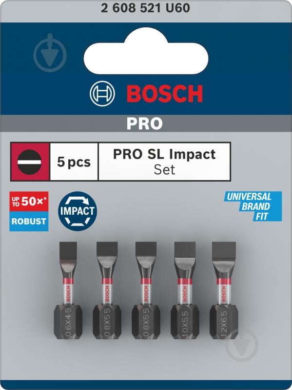 Бита Bosch PRO Impact SL 25 мм 2608521U60 - фото 5