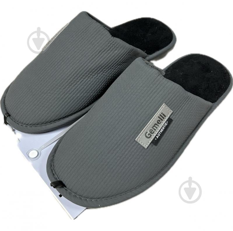 Тапки домашние Gemelli Ахилес р.45 серый - фото 1 Тапки домашние Gemelli Ахилес р.45 серый - фото 1