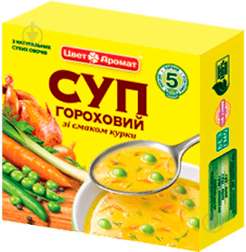Суп Цвет аромат гороховий зі смаком курки 160 г 160 г - фото 1