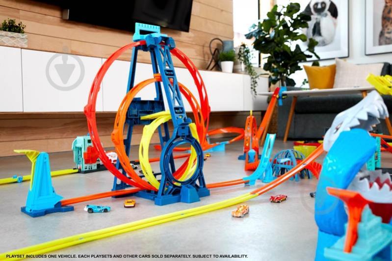 Трек Hot Wheels Тройная петля GLC96 - фото 9 Трек Hot Wheels Тройная петля GLC96 - фото 9