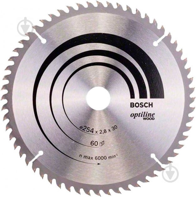 Пиляльний диск Bosch GCM 254x30x2,8 Z60 2608640444 - фото 1